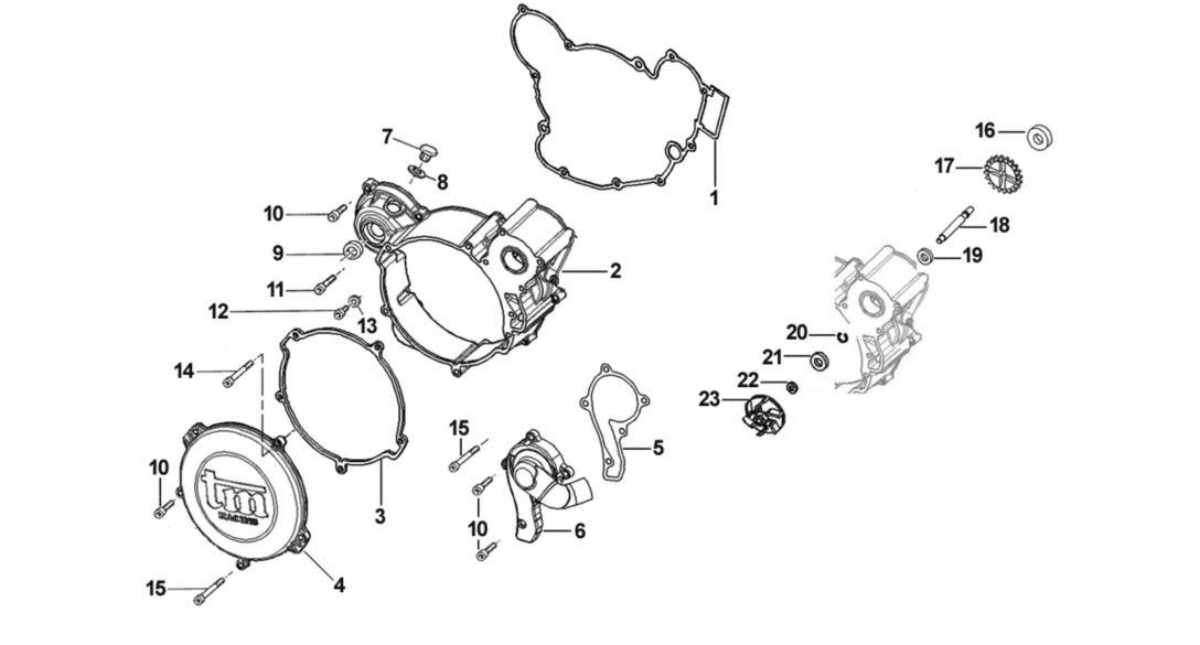 Original Spare Parts For Tm 125 2 Stroke Mx 2020 Clutch Case